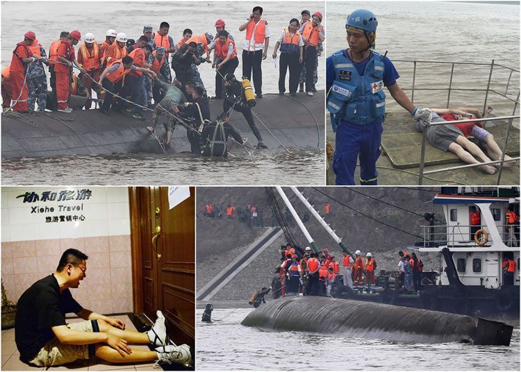 長江客輪驚沉船   458人墜江搶救中