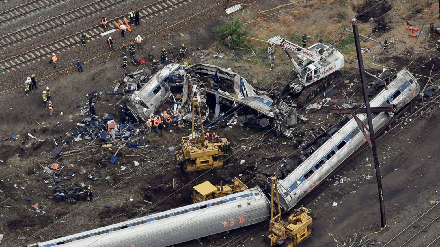 五月美鐵列車脫軌事故現場（組圖）