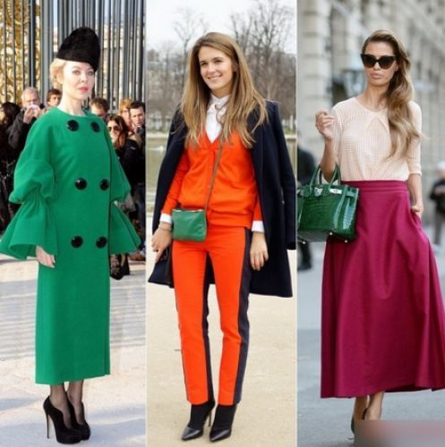 圣诞时尚 亮眼红黄绿(组图)