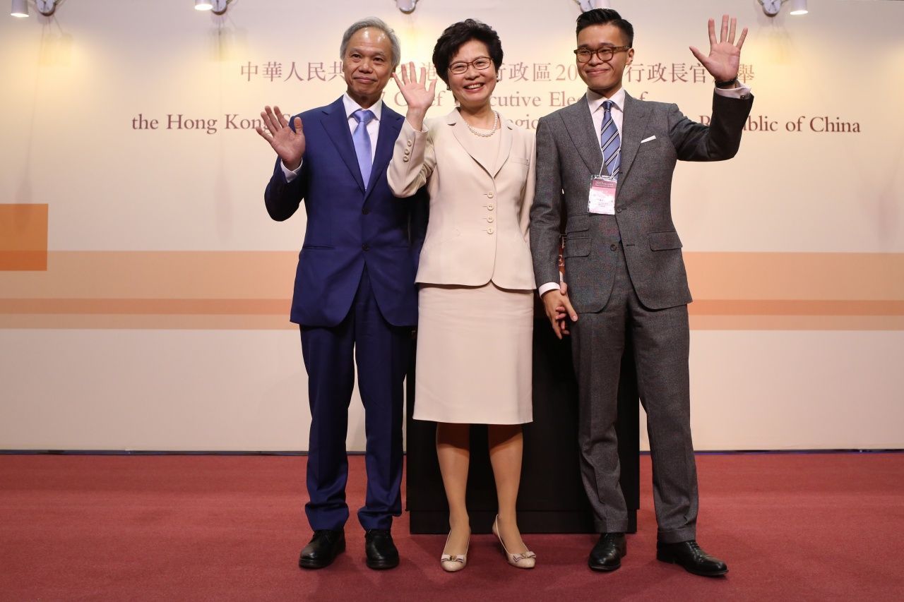 林鄭月娥以777票當選香港特首