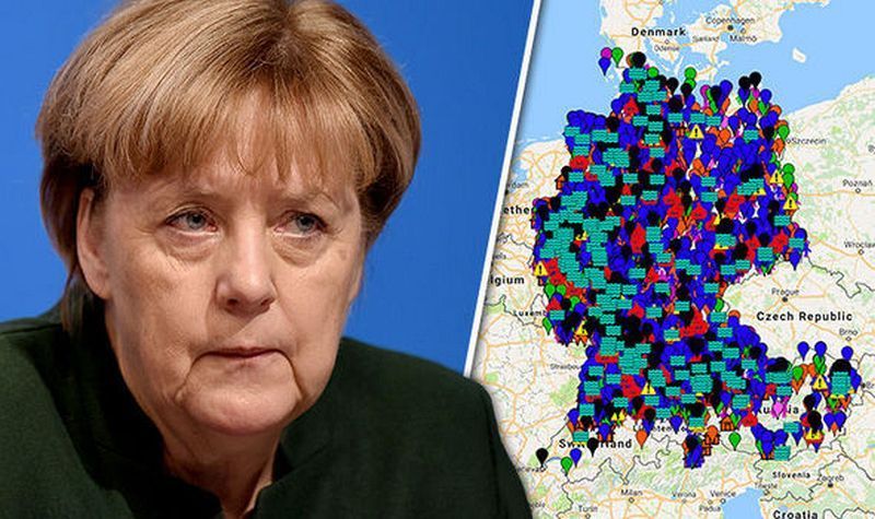 默克爾蒙羞：地圖顯示難民強暴婦孺數量驚人（組圖）