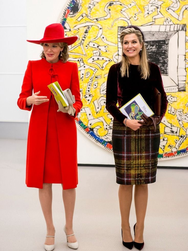 比利時王后與荷蘭王后一同出席活動