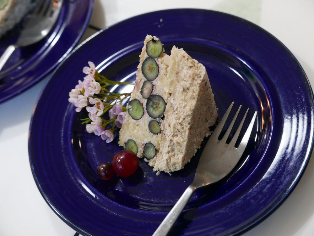 純素免烤 椰香藍莓杏仁糕