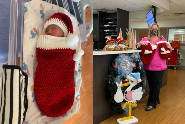 疫情下的聖誕節：護士為新生兒媽媽打氣