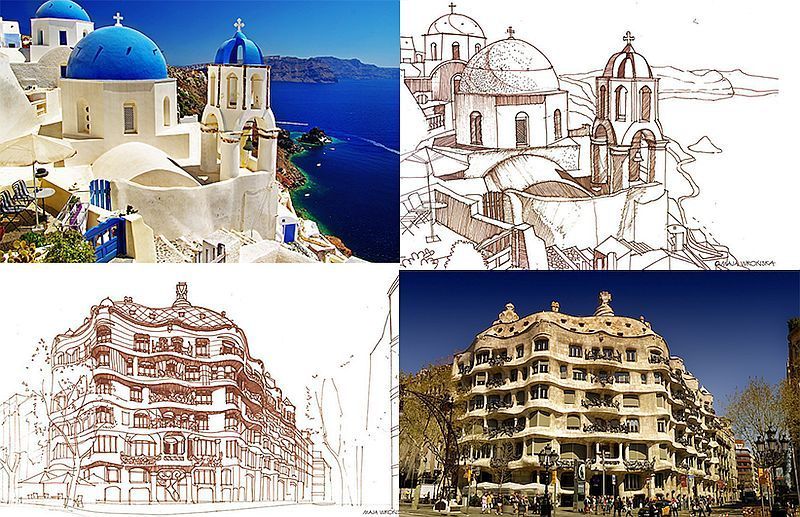 波蘭設計師筆下的大城市建築物素描（組圖）